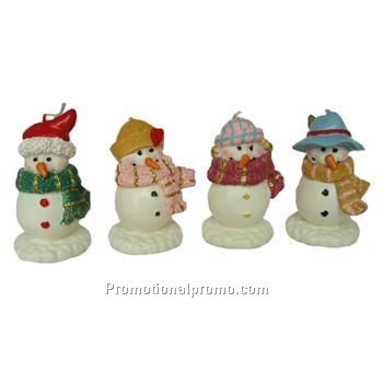 christmas candle -snowman with pingpang