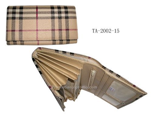 Plaid PU ladies wallet