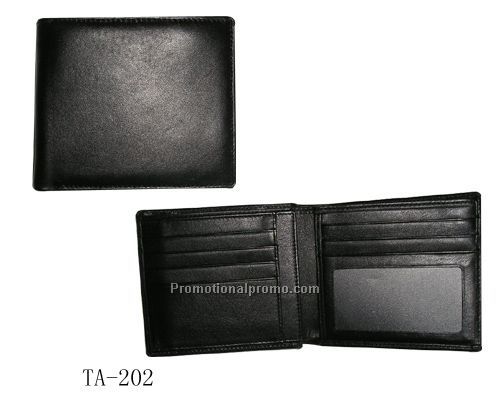 Black leather man wallet
