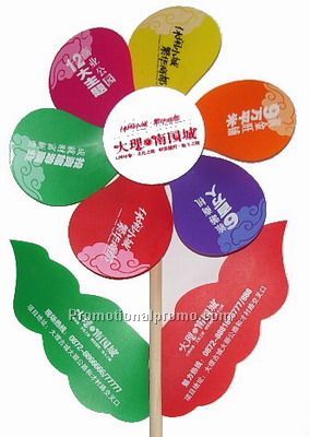 Logo Imprinted Flower Windmill