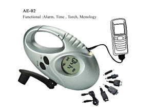 AE-02 Hand Mobile Charger with Clock