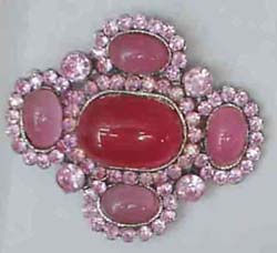 Red-diamond Alloy clothes brooches