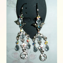 diamond alloy earrings