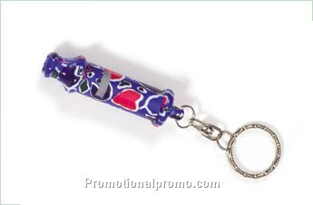Metal whistle keychain