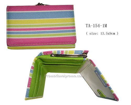 Micro fibre imitation leather girl wallet