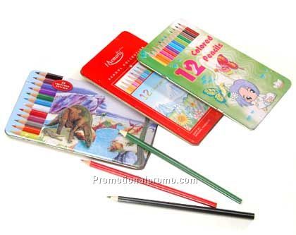 Colored Pencils In Iron Case