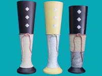 Three-piece resin vase