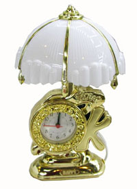 Umbrella lamp clock
