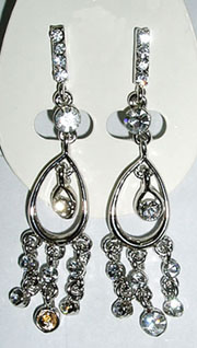 diamond alloy earrings