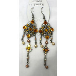 diamond alloy earrings