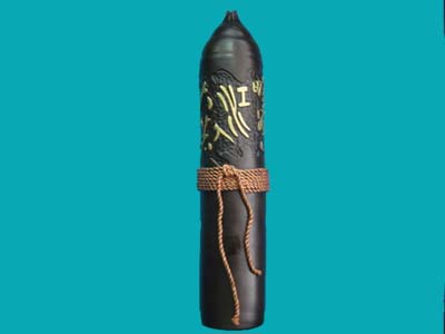 word-carved resin vase