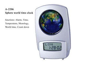 A-2206 Sphere World Time Clock