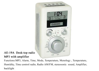 AE-19A Clock Radio with MP3