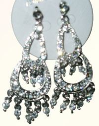 diamond alloy earrings