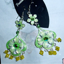 diamond alloy earrings