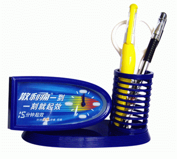 new style two gathers a pen container clock