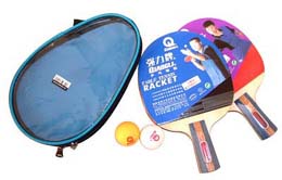 table tennis and racket