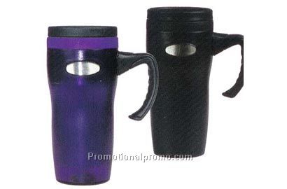 plastic travel mug