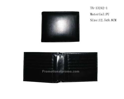 black PU men wallet
