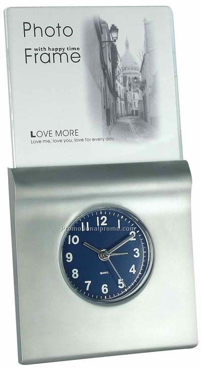 METAL CLASSIC ALARM CLOCK WITH PHOTO FRAME