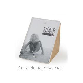 Wood Picture Frame With World Time Clock