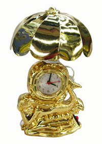 Gold lamp clock