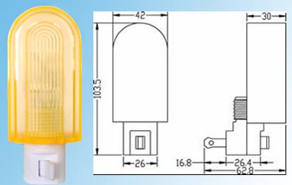 Nightlight with Plastic Shade lamp