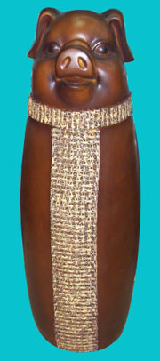 courtesy pig resin vase