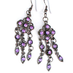 diamond alloy earrings