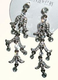 diamond alloy earrings