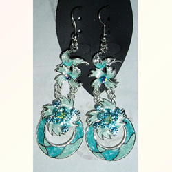 diamond alloy earrings