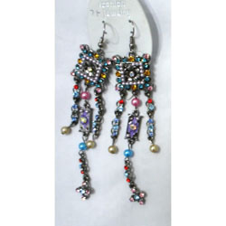 diamond alloy earrings