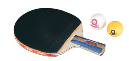 table tennis and racket