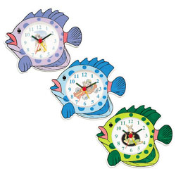 Fish cartoon clocks