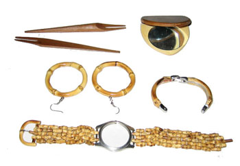 bamboo root earring whtch jewelry