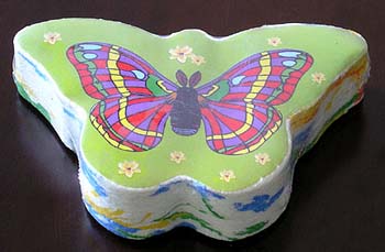 butterfly shapes compress towels