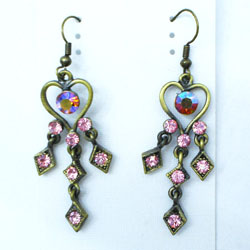 diamond alloy earrings