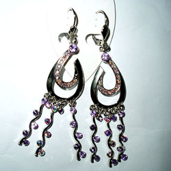diamond alloy earrings
