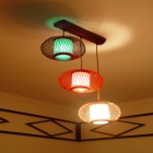 three-piece bamboo lamp