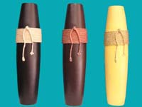 three-piece long resin vase