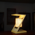 Chair-style bamboo lamp