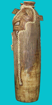 Smiling bottle resin vase