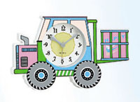 cart cartoon clock