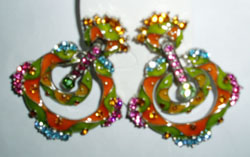 diamond alloy earrings