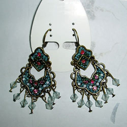 diamond alloy earrings