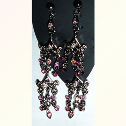 diamond alloy earrings