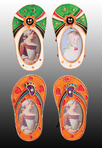 slipper style women metal photo frame