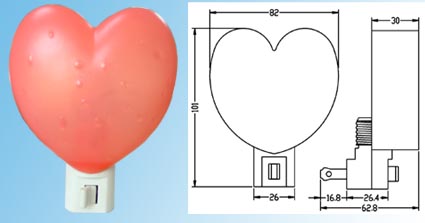 Nightlight with Plastic Shade  lamp