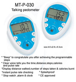 Talking Pedometer with Pulse Rate Measruement