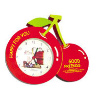 cherry cartoon clock